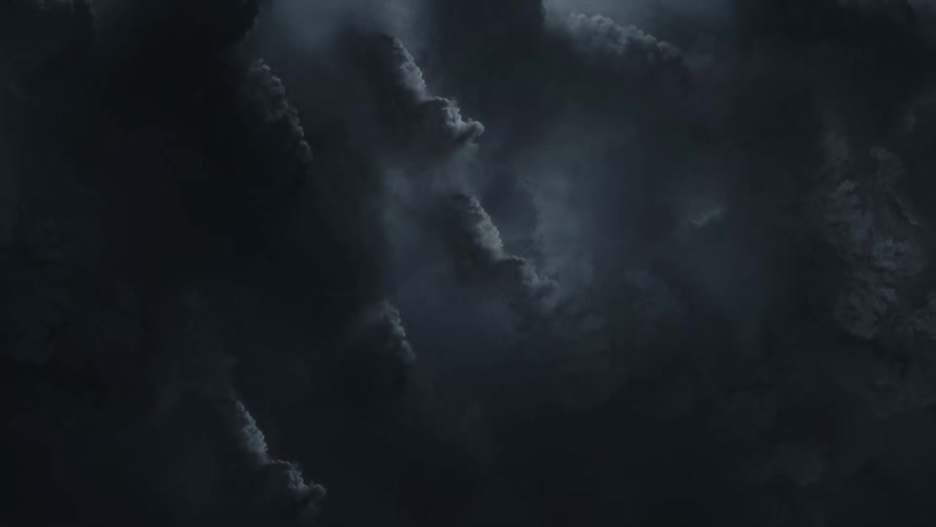 A night sky with lightning and storm clouds