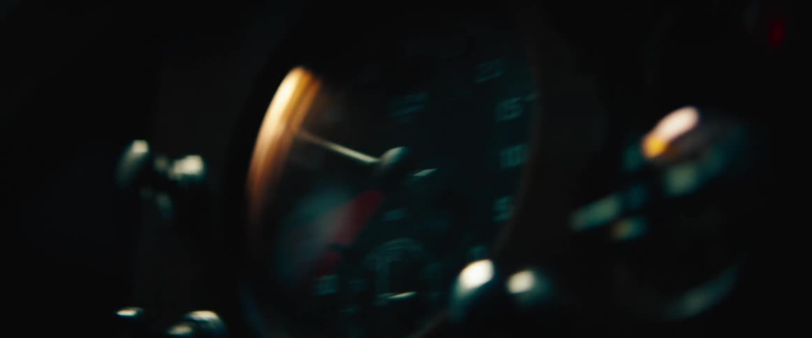 Interior of a car with the dashboard display visible