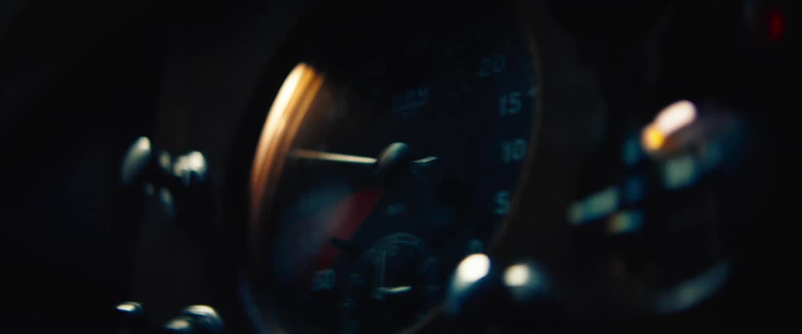 A gauge inside a car