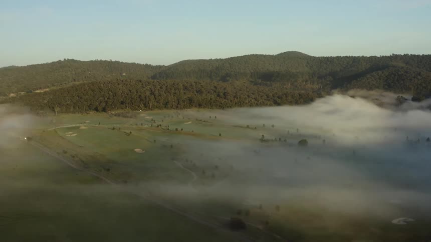 Aerial shot of a field
