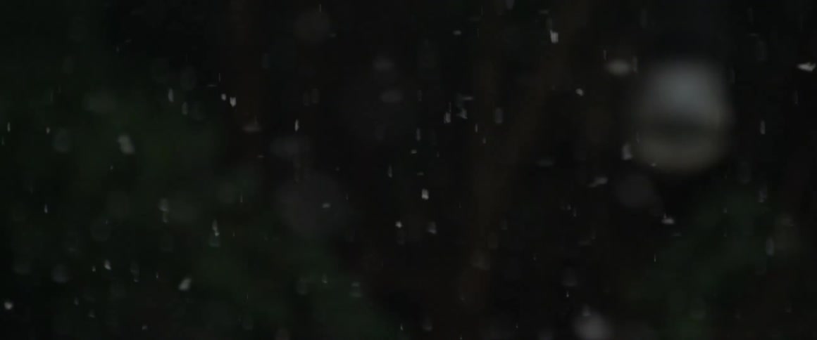 Close up of snowflakes falling to the ground in winter