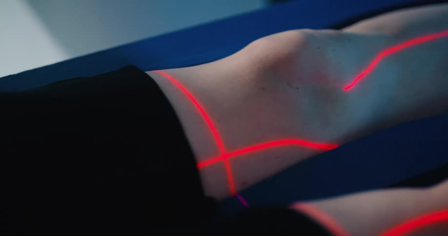 A patient getting a body scan