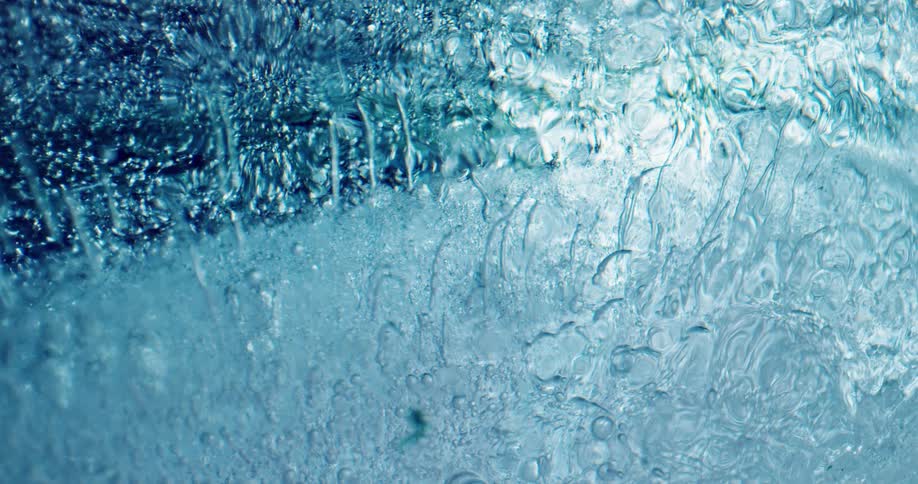 Ice with texture and hues of blue
