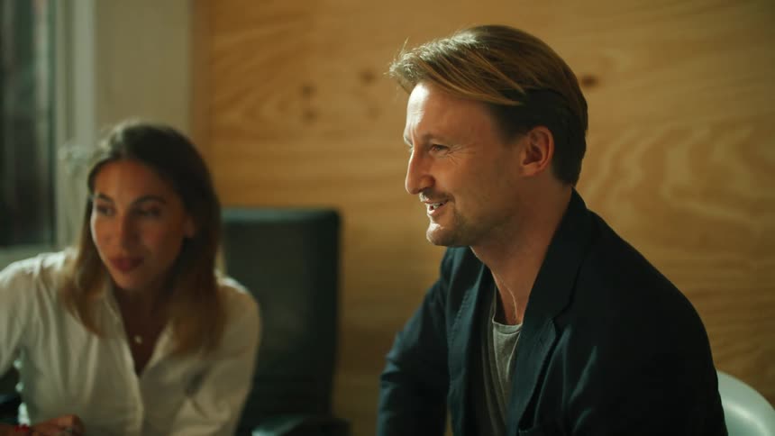 People are talking together in the office