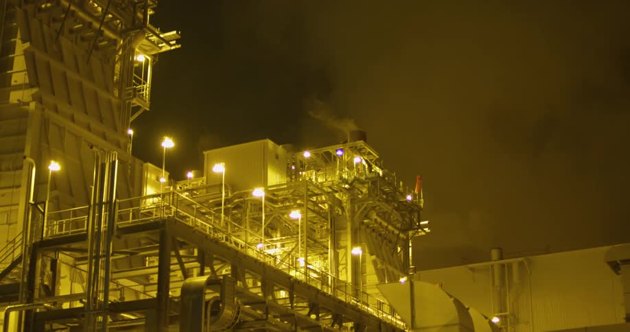 Close up of a power plant