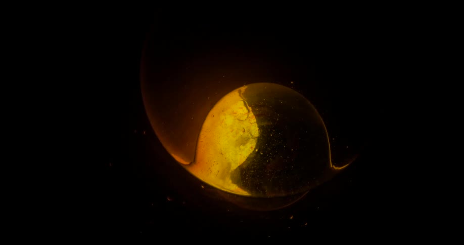 A lens moving over the moon at night