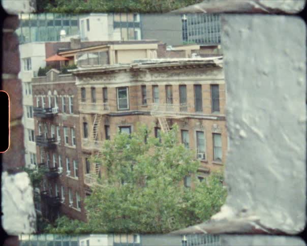 Footage of a city iss displayed in spring
