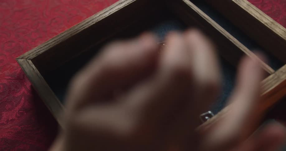 A person is playing a game indoors