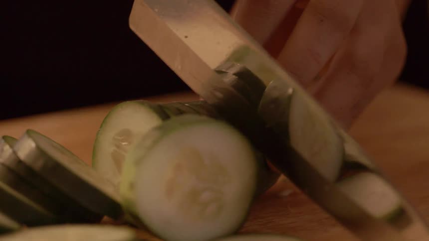 Woman Cutting Food