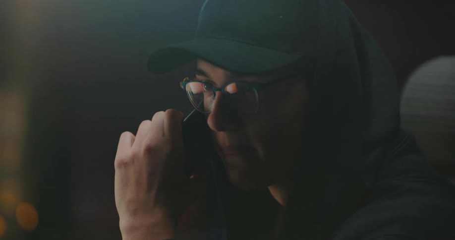 A man talking on a phone