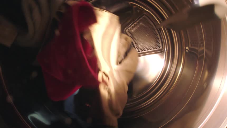 Clothing tumbling in a dryer