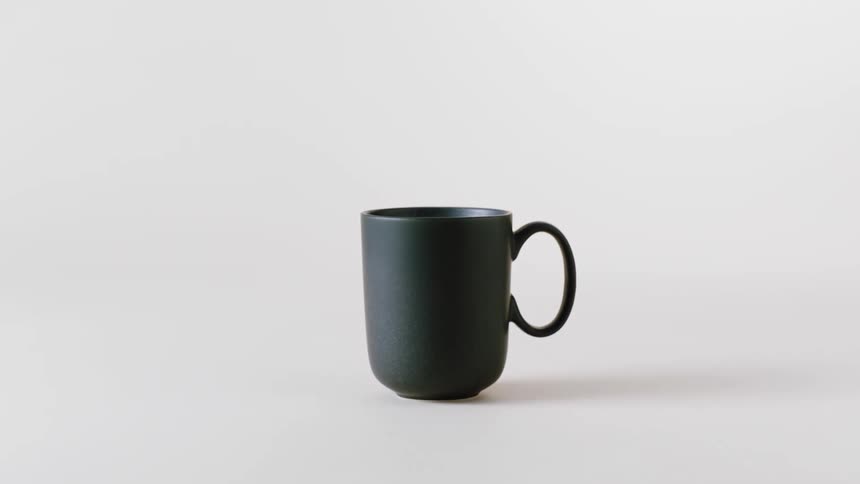 Dark gray porcelain coffee cup