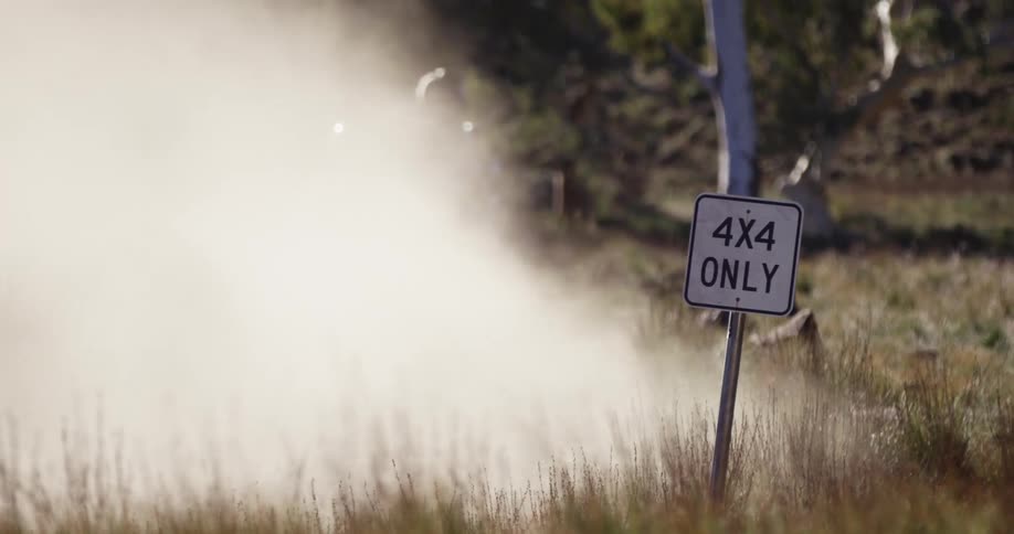 A car driving down a road