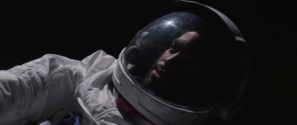 An astronaut working in space