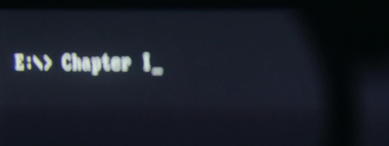 A computer screen with words being typed onto it