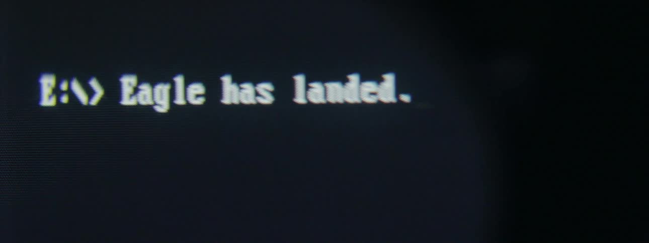 Text is typed and deleted on a black screen