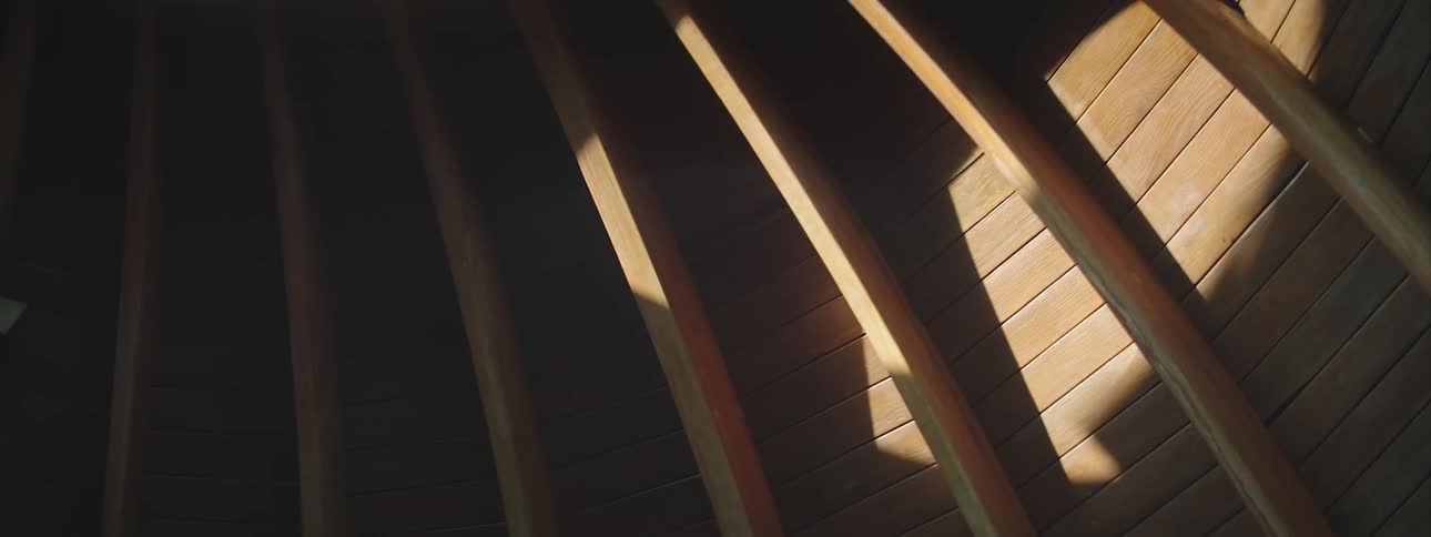 Observatory dome entirely made of wood turning around