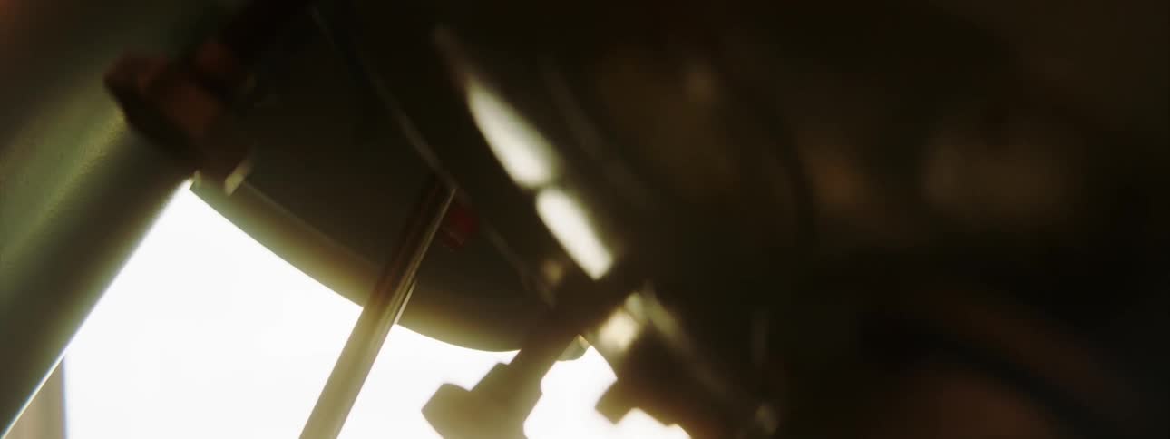 A rotating knob on a piece of machinery
