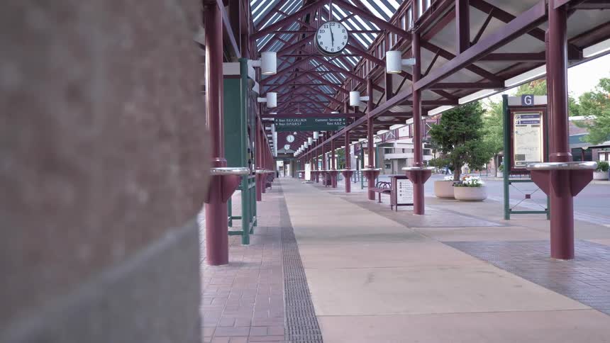 Empty station due to corona virus pandemic
