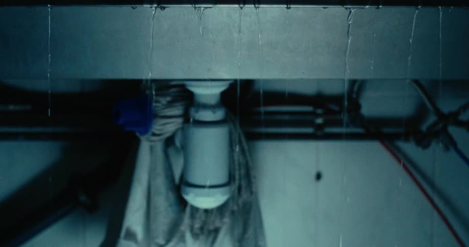 Water is dripping from the sink