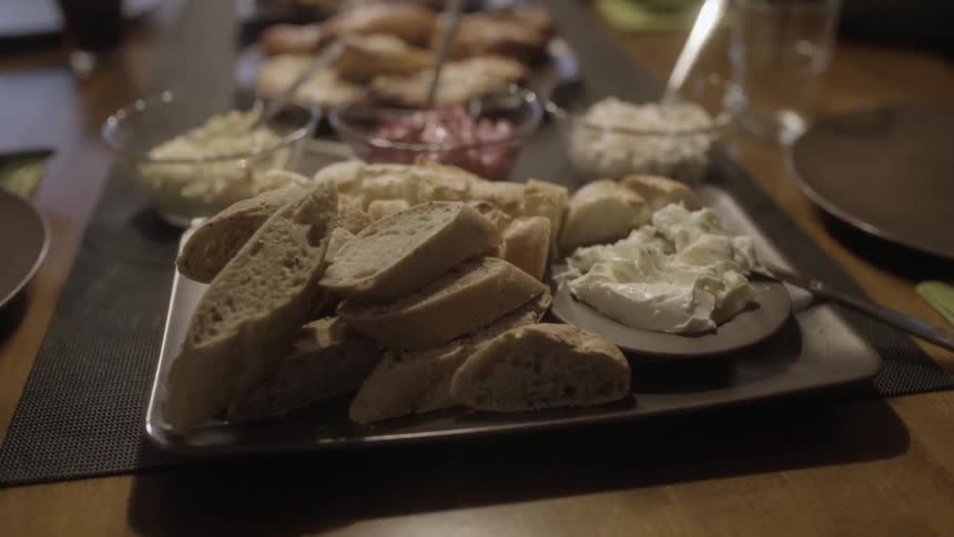 A tray of appetizers
