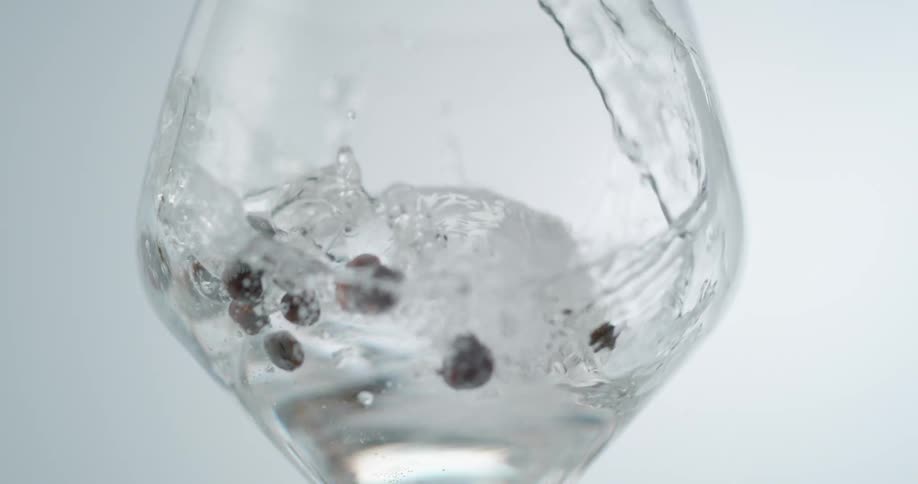 Liquid being poured in to a cocktail