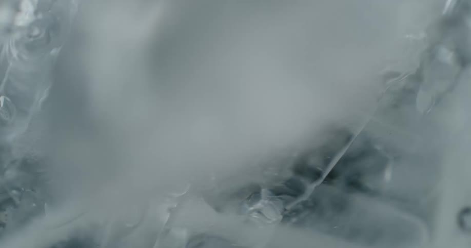 Close up of ice melting