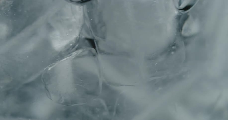 Close up of ice melting