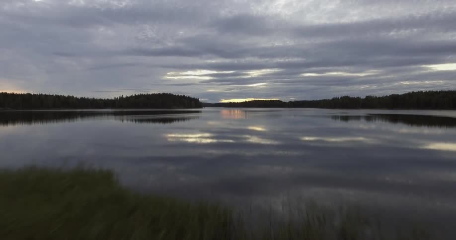 Footage of a body of water under a cloudy sky