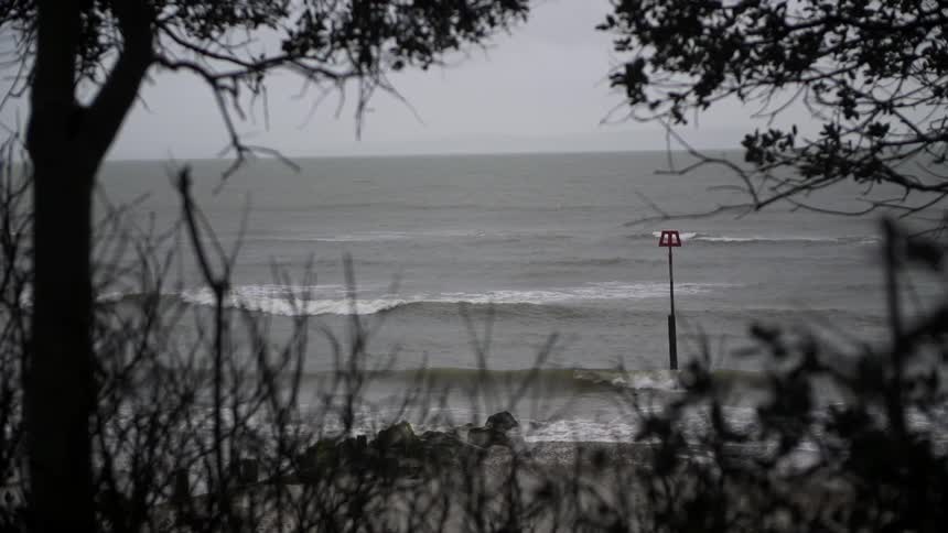 View of an ocean on a cloudy day