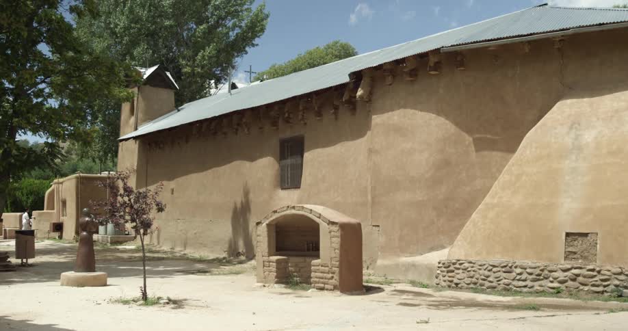 Rustic rural building on a turistic attraction at daytime