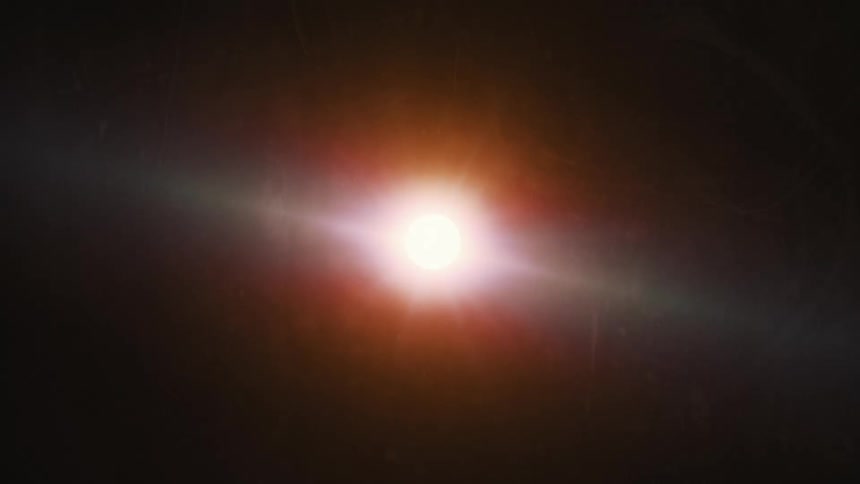 A sun pulsating in space