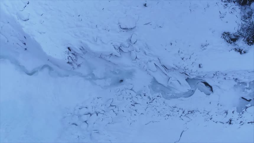 Snow and ice covered land