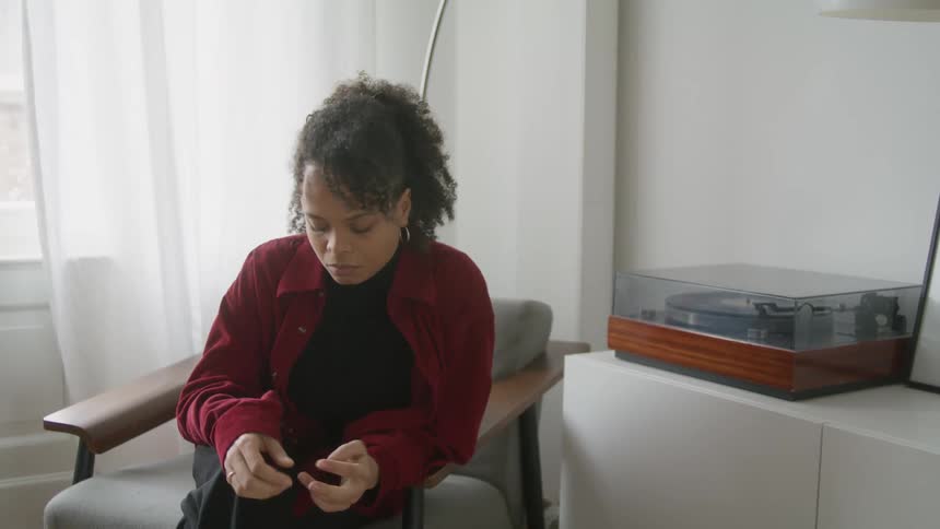 sad and troubled woman making a decision