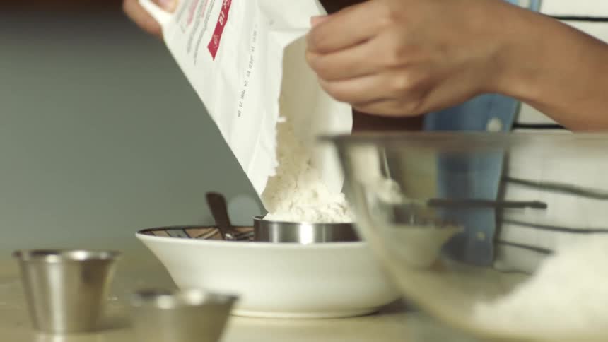 A person is making food in their kitchen