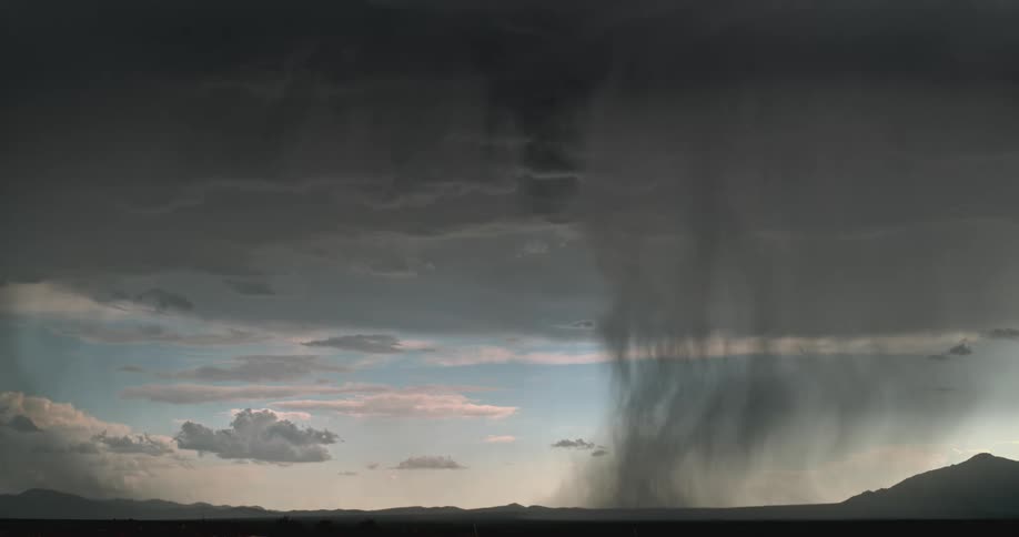 A storm with lightning with a landscape the sky and clouds in the background