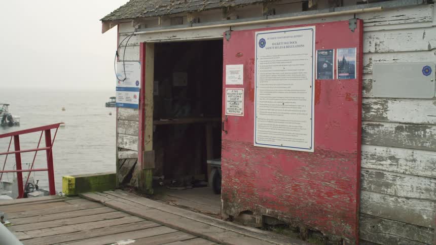 A view of a building on a pier