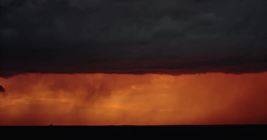 A view of lightning striking on a field