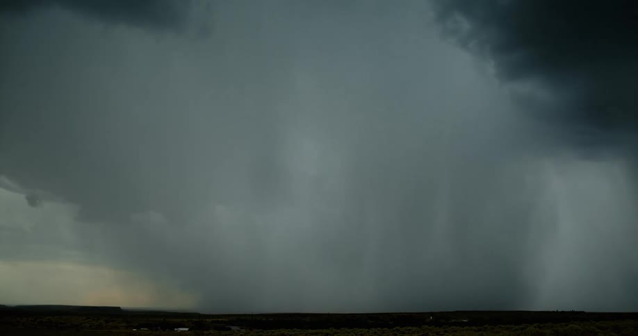 Lightning flashes across the sky during a storm
