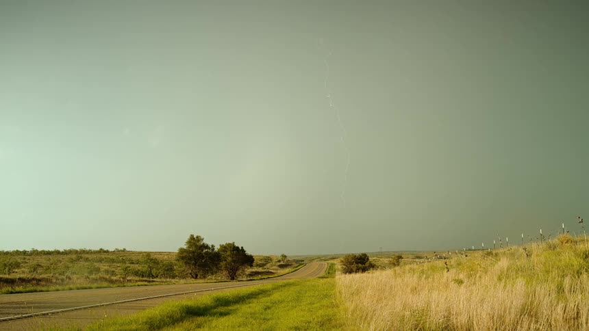 A storm is forming in a rural area