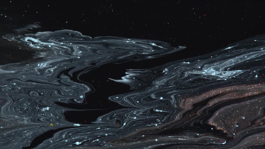 Movement and swirling of dark liquid