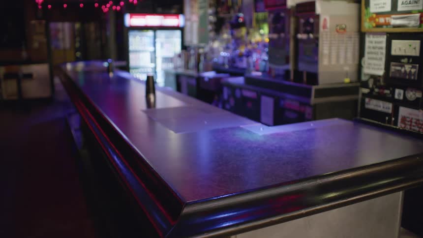A view of an empty bar