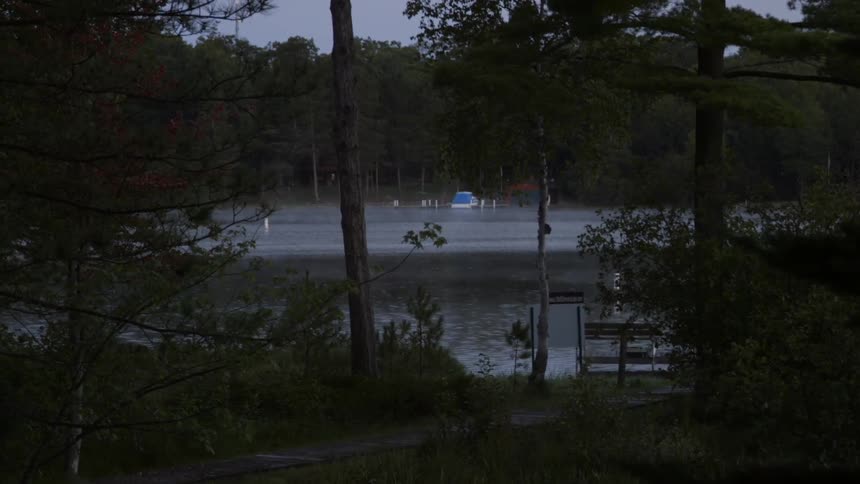 A path leads to the water ahead