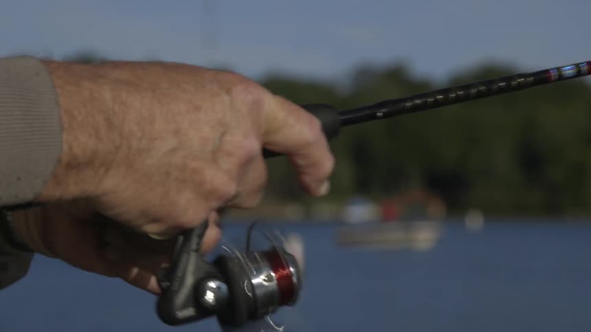 A man using a rod and reel