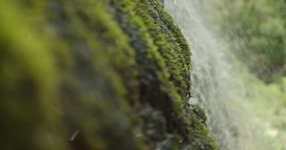 The camera pushes into a cascading waterfall scene deep in Grand Canyon National Park on the Colorado River in Arizona