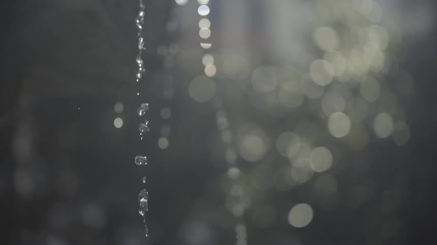 Water drizzles during the day