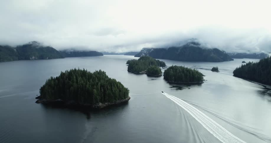 A view of a boat in a lake