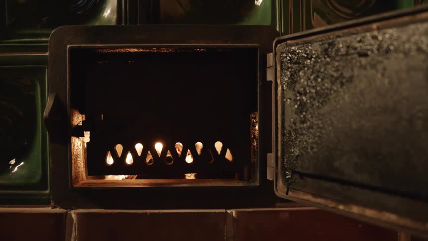 Flames are on display in a warehouse