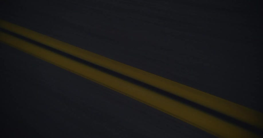 Road with a double yellow line in the middle