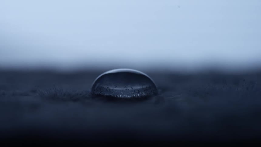 A drop of water freezing